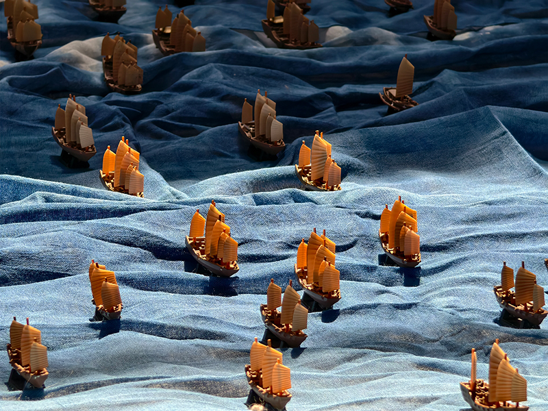 付昆祥制作的鄭和船隊(duì)微縮模型 王黎攝