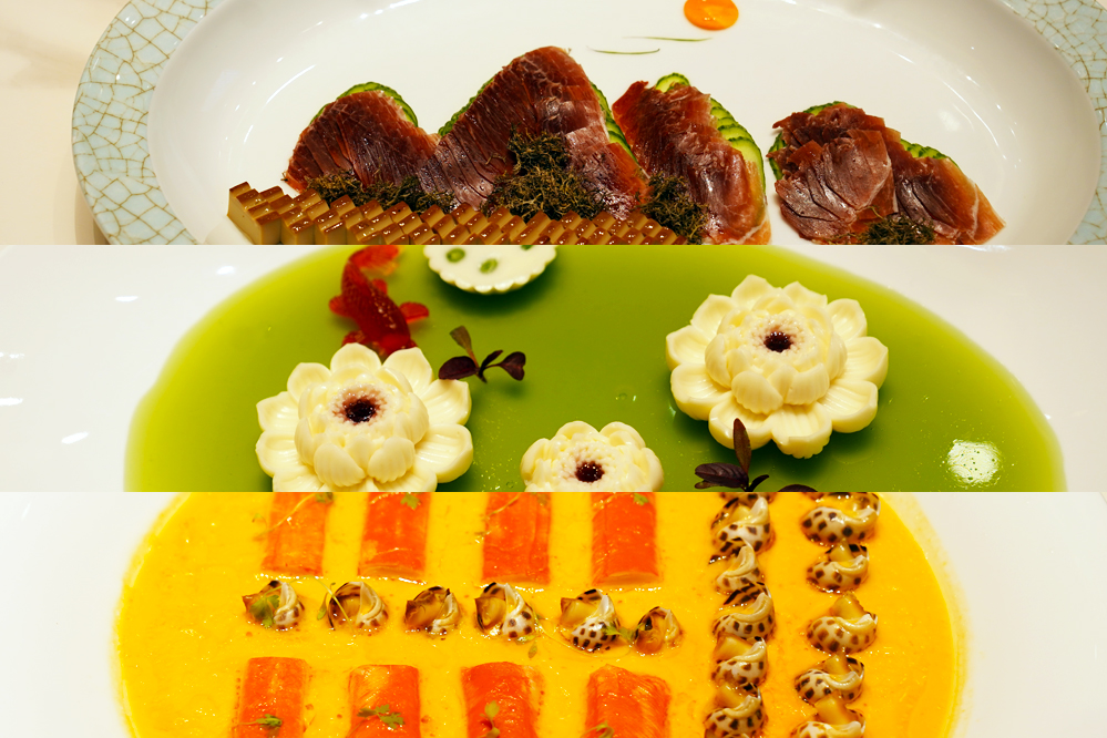 大觀樓長聯(lián)宴。從上至下依次為北走蜿蜒、九夏芙蓉、蟹嶼螺洲。供圖