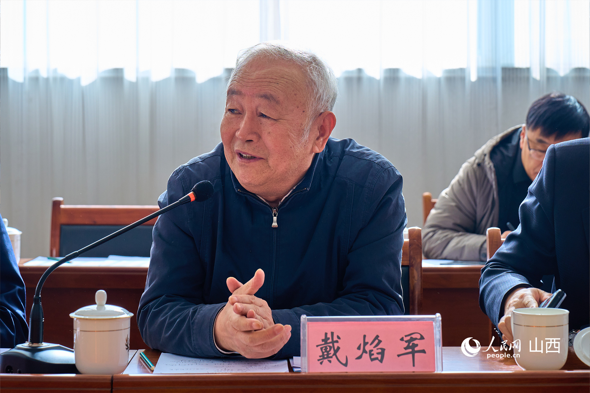 中央黨校（國家行政學院）黨建教研部原副主任、教授戴焰軍。人民網(wǎng) 張超寧攝